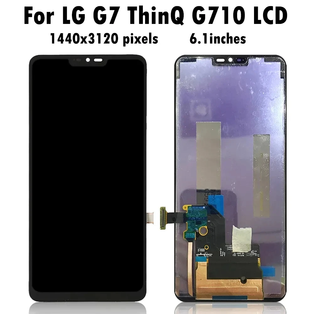 Original LCD For LG G7 ThinQ LCD Display G710EM G710EMW G710EAW G710AWM G710N With Frame Display Touch Screen Digitizer Assembly