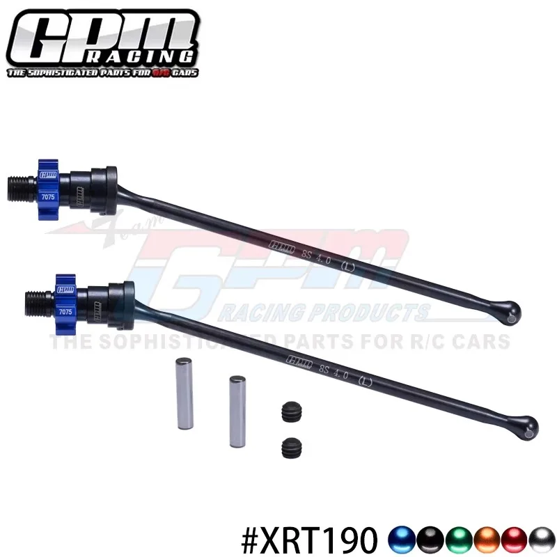 GPM upgrade TRAXXAS X-MAXX 6S/8S XRT medium carbon alloy steel front and rear universal drive shaft+7075 hexagon