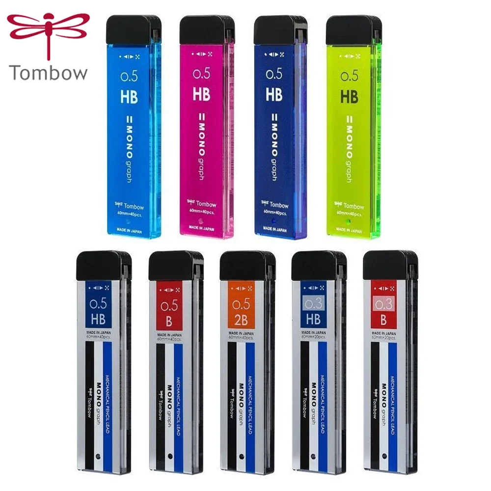 

5pcs Japan Tombow Mechanical Pencil Lead Mono Graph 0.3/0.5mm R5-MG Non Breaking Lead B/2B/HB School Supplies