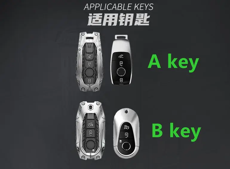 Car Zinc Alloy Silicone Remote Key Case Holder Cover Bag For Mercedes Benz A B C E S Class CLS W213 CLS300 CLS350 CLS260 S450