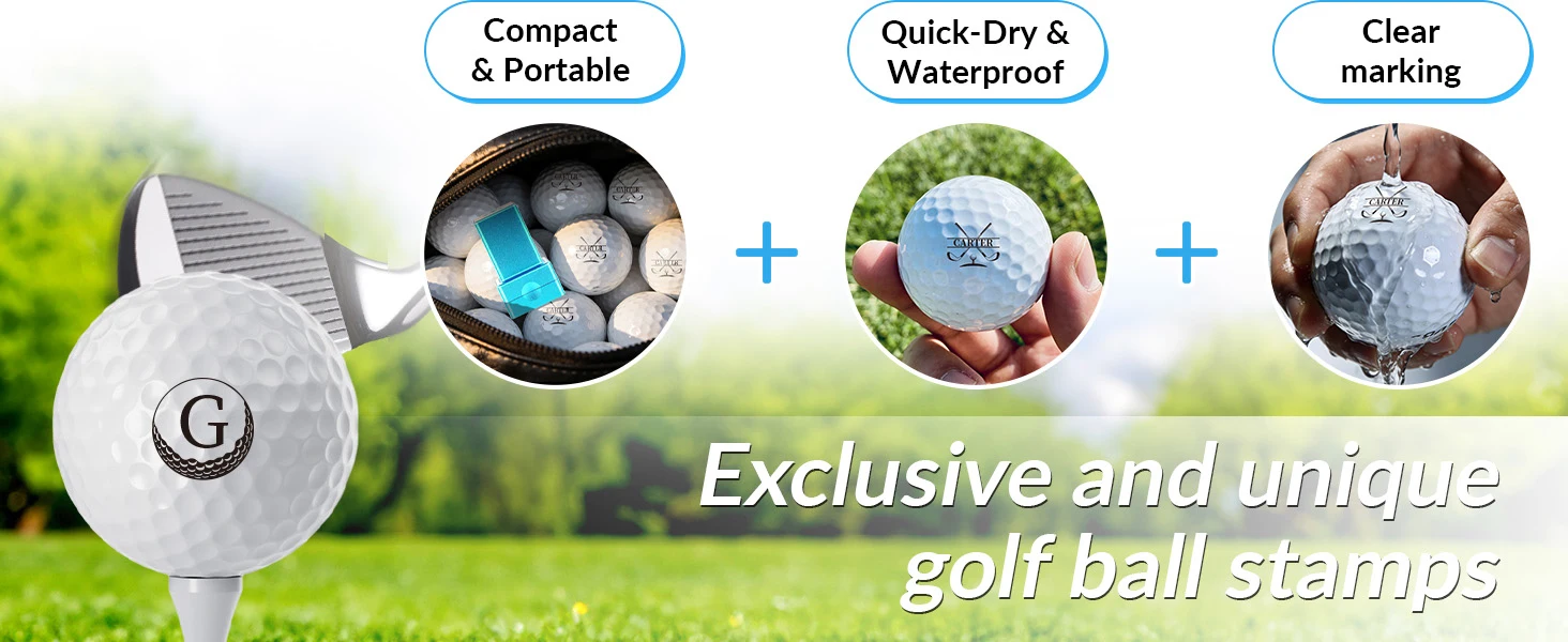 Unique custom golf ball stamp ideal for golfers, gifts, and tournament play