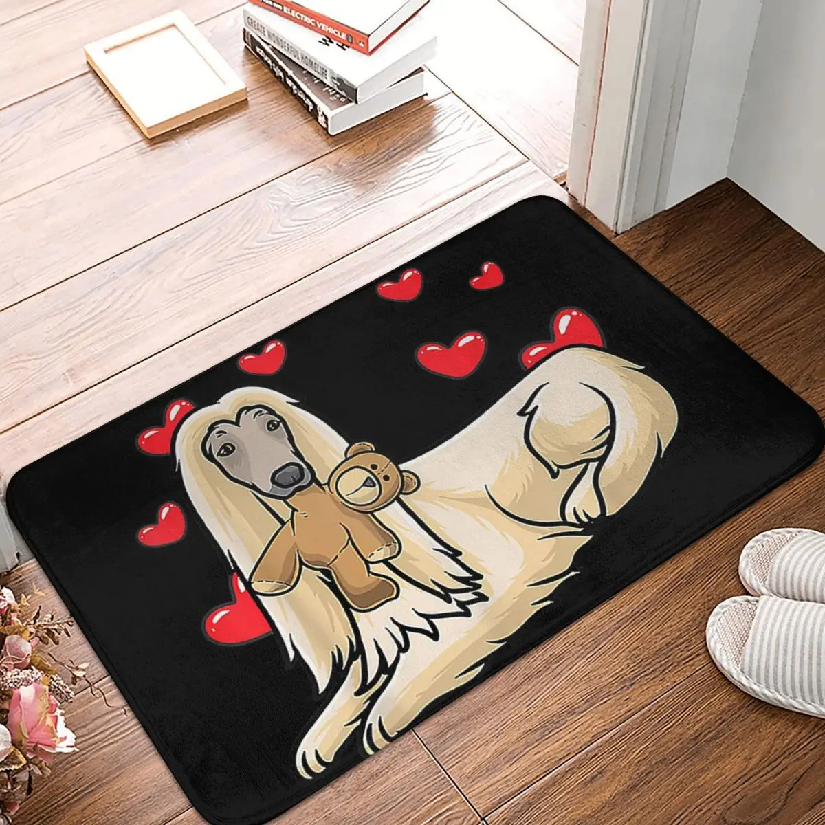 Afghan Hound Lover Non-slip Doormat Floor Mat Antiwear Carpet Rug for Kitchen Entrance Home Bathroom Living room Footpad Mats