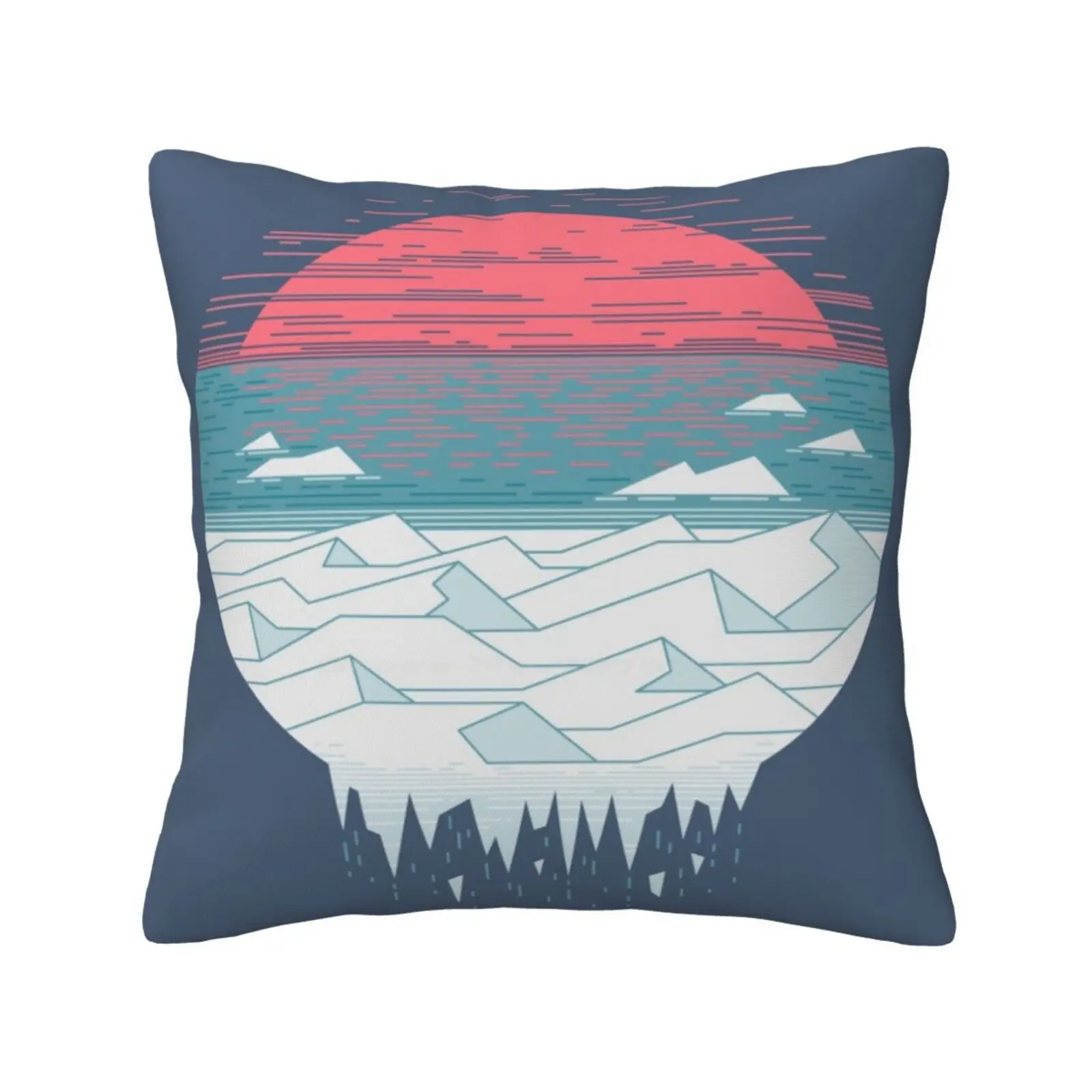 The Great Thaw Bedroom Office Hug Pillowcase The Paper Crane Rick Crane Thepapercrane Sunset Sunrise Pastel Colors Graphic