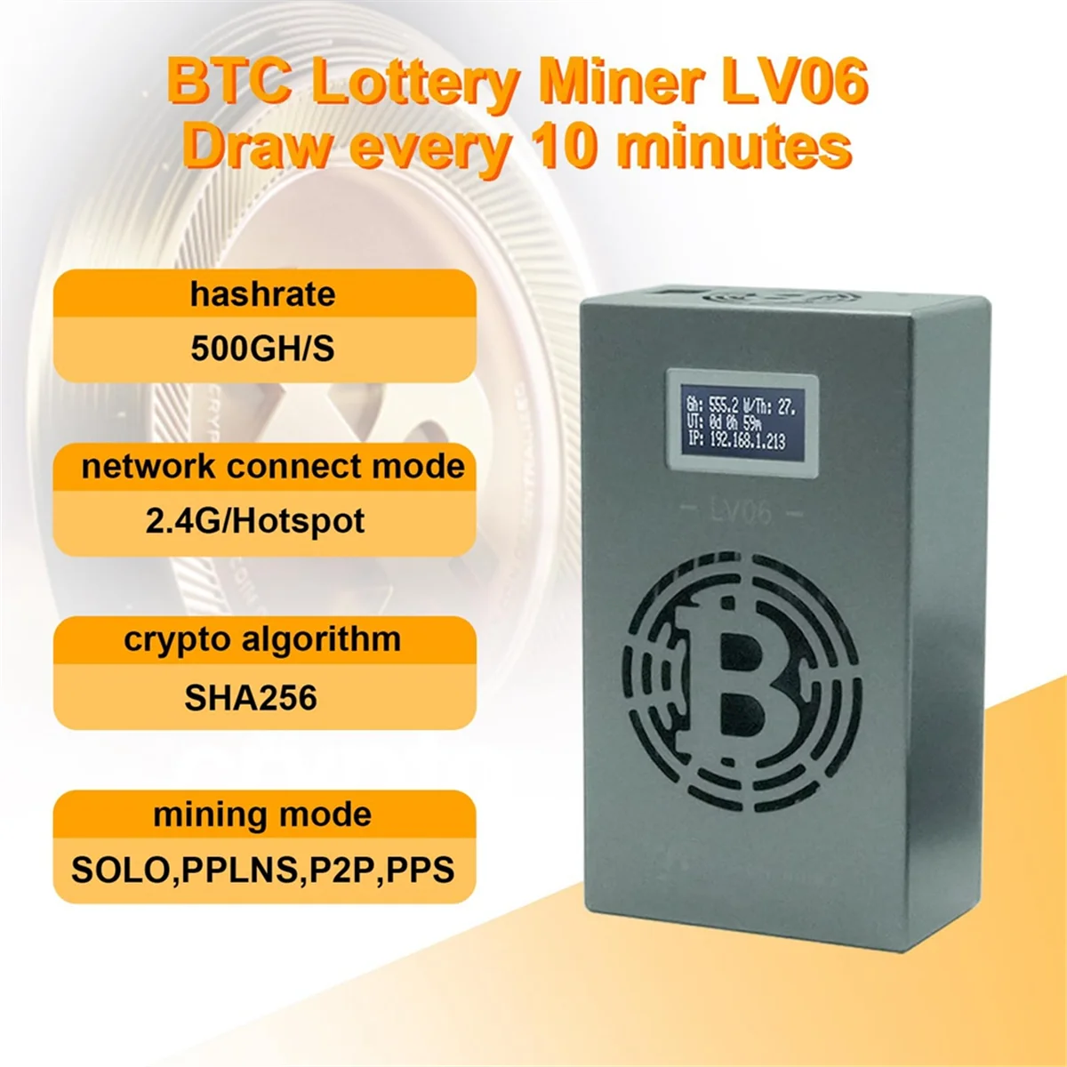 N33R_Bitcoin Lucky Miner LV06+LV03 Silent Miner Machine BTC Miner UK Plug