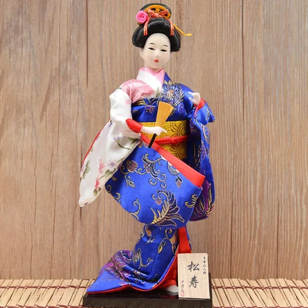 30 センチメートル伝統的な日本芸者置物彫像日本着物人形の装飾品