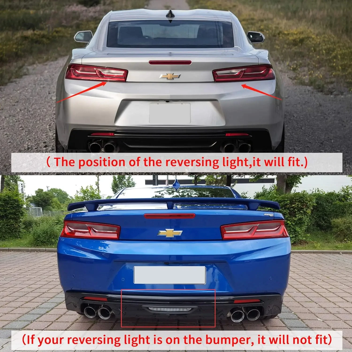 2PCs Car Tail Light Assembly For Chevrolet Camaro 2016-2017 Brake Light Turning Signal Light Reverse Tailights Taillamp