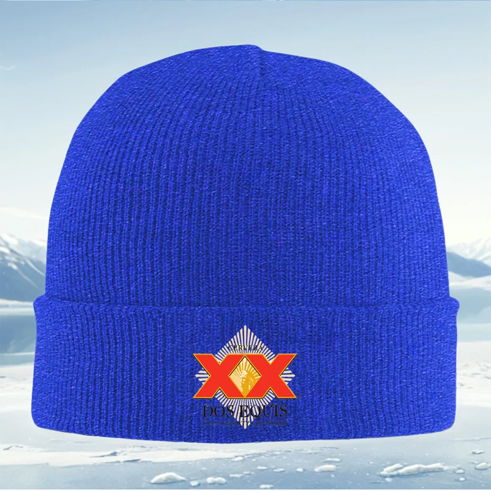 Emblema rojo XX, marca Dos Equis Hombres Mujeres Gorro de punto unisex Gorro Jersey Gorro Invierno Térmico Cálido Navidad Ciclis