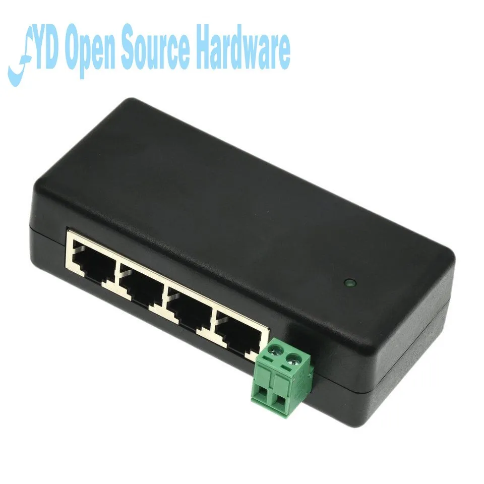 4 LAN-Poorten Passieve Power Over Ethernet Module Injector Dc 9-48V Ip Camera Voeding Poe Switch Adapter Poe Box