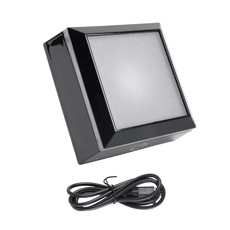Base de Lâmpada LED com Suporte de Exibição, Base de Lâmpada de Cubo de Cristal Esculpido Internamente, Base Luminosa para Bola de Cristal, Novo