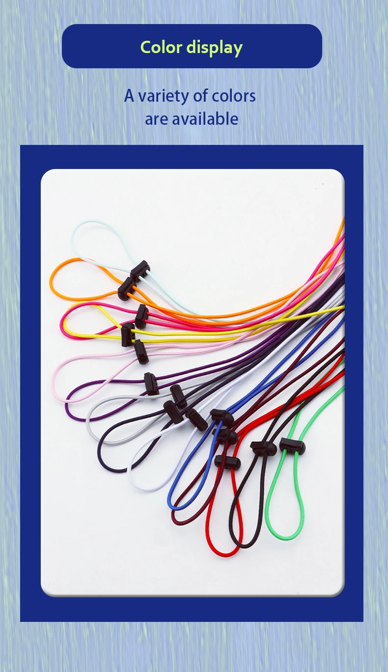 Quadratische Kunststoff-Verriegelungsspitze für Erwachsene und Kinder, Tennis, neue elastische Schnürsenkel ohne Krawatten, runde Schnürsenkel, Gummibänder für Schuhe, Zubehör – Detail 4