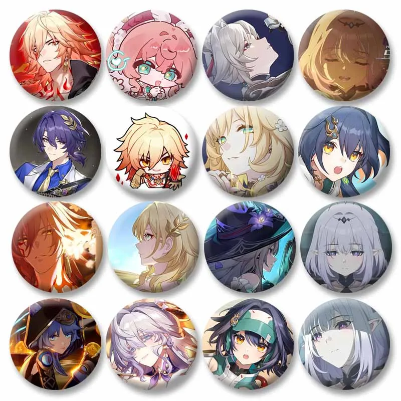 

Cute Honkai Star Rail Soft Button Pins Creative Cartoon Anaxa Robin Lapel Brooch Badge Backpack Clothing Accessories Kids Gifts