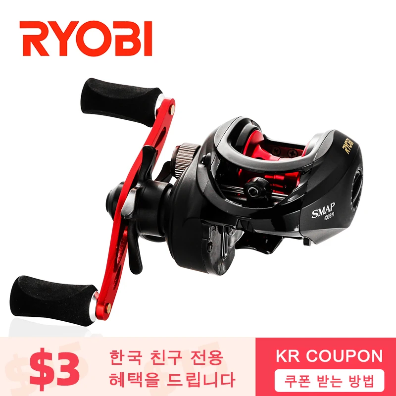 

RYOBI SMAP Baitcast Reel 5+1BB Gear Ratio 6.1:1 Saltwater Fishing Reels Max Drag 5KG