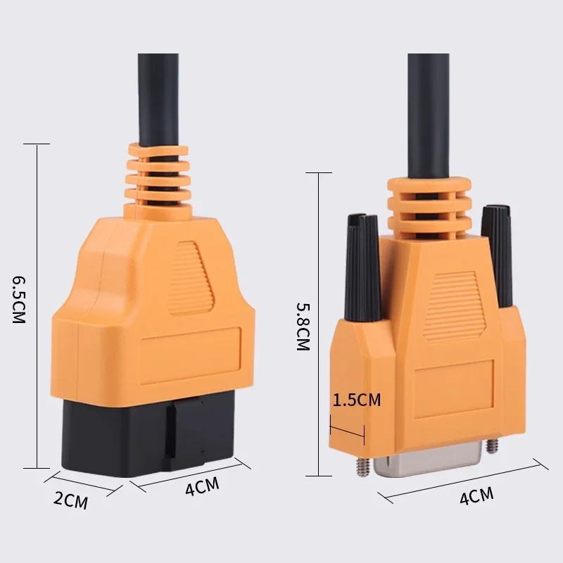 DB 15PIN OBD2 16PIN To DB15 Pin Car Scanner Main Line for Gold Pentium D91TC BT Box C91C80 Male OBD 16 PIN Extention Cable