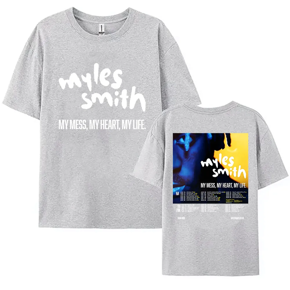 My Mess, My Heart, My Life Tour 2026 Tees Myles Smith Design Grafik-Merchandise-T-Shirt aus weicher Baumwolle für Damen und Herren, grafische Kleidung – Detail 4