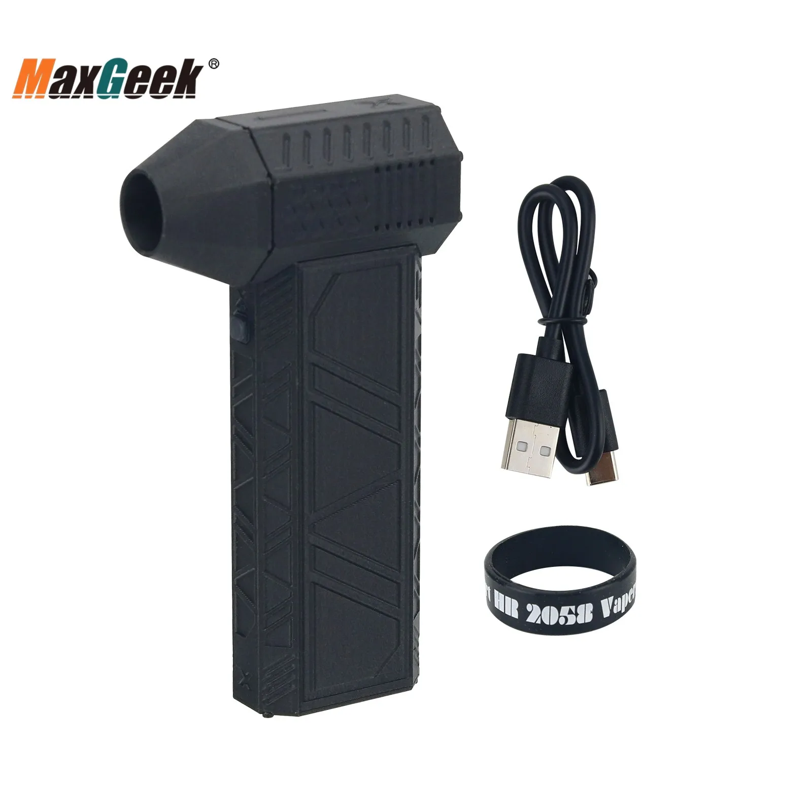 Maxgeek kipas Turbo Mini 45 m/s, kipas pendingin portabel, tipe isi ulang dirancang dengan bagian bom air