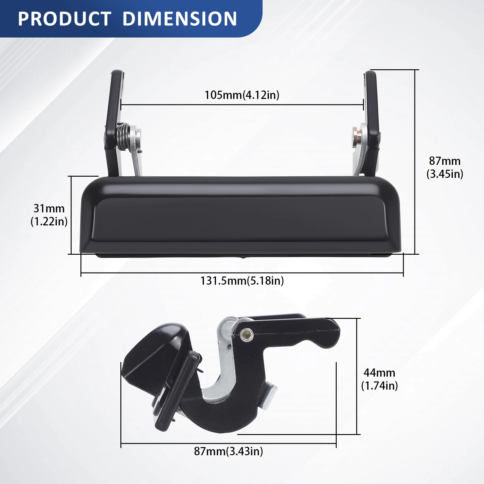 Metal Car Tailgate Handle Rear Trunk Liftgate Door Knob Handle F37Z9943400A 79603 For Ford Ranger F-150 F-250  Mazda B2300 B3000