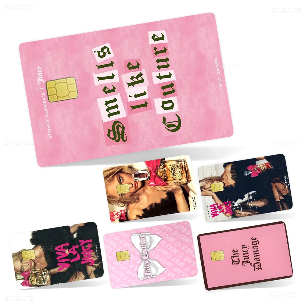 

J-Juicy C-Couture Classic Vintage Anmie Sticker Film Skin Cover For Credit Card Debit Bank Card Front