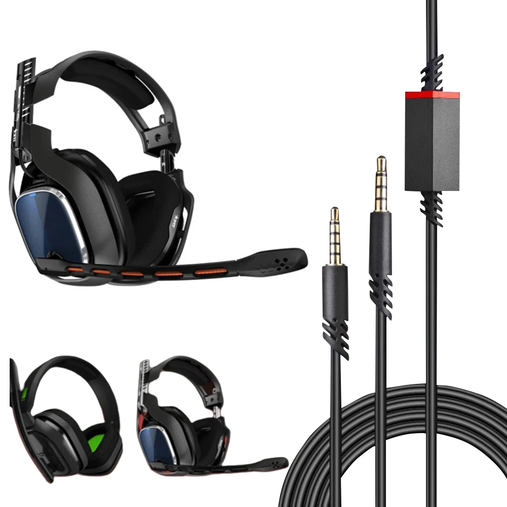 Audio Cable Inline Mute for Astro A10/A30/A40/A40TR/A50 Game Headset Extension Cable Console Cable Wire for PS5/PS4 Controller