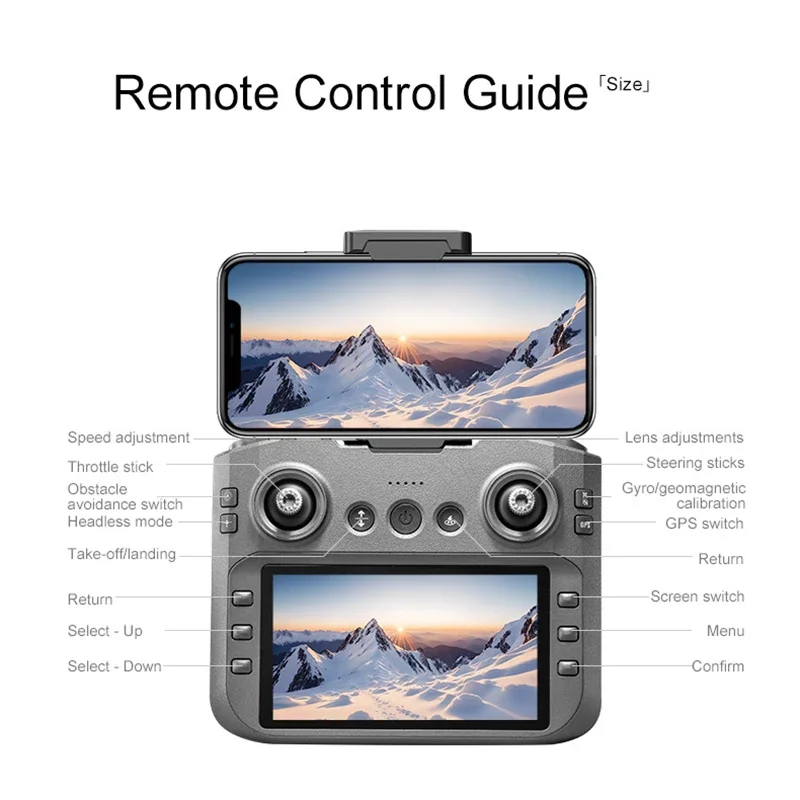 Xiaomi A14Pro Max Drone 8K HD ثلاثة كاميرات GPS بدون فرش تجنب عقبة التدفق البصري 4.5 بوصة شاشة كبيرة الطائرات بدون طيار RC 18000M #6