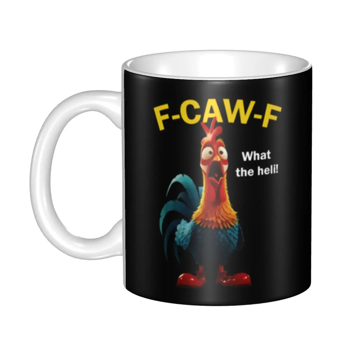 Funny F-Caw-F Chicken FCAWF Mug Custom Ceramic Coffee Mug Cup Creative Present