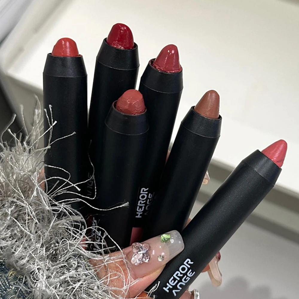 HERORANGE ลิปสติกปากกาให้ความชุ่มชื้น Long-Lasting Outline Lip Line Matte Matte Lip Liner