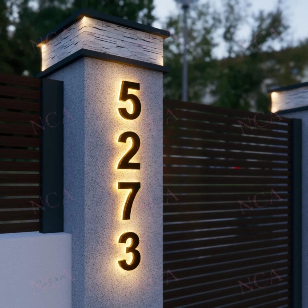 House Numbers Address Number in Vertical and Horizontal Mode | Address Plaques for Outside | Address Signs Modern House Numbers