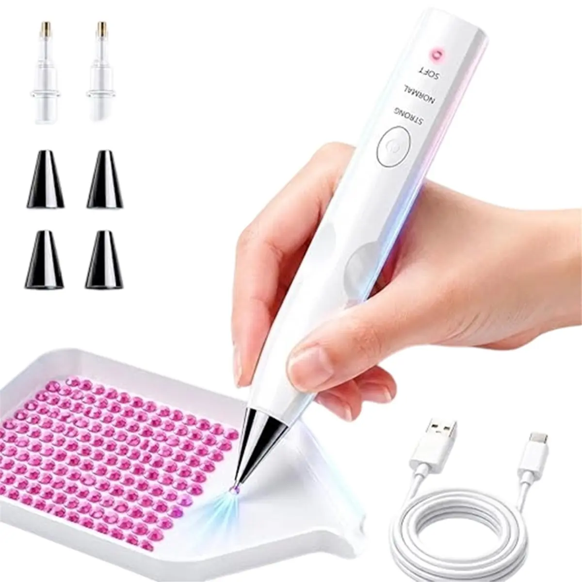 2026 New Electric Kit, Cordless USB-C Rechargeable Art Tool with Vacuum Pickup for DIY Craft Lovers