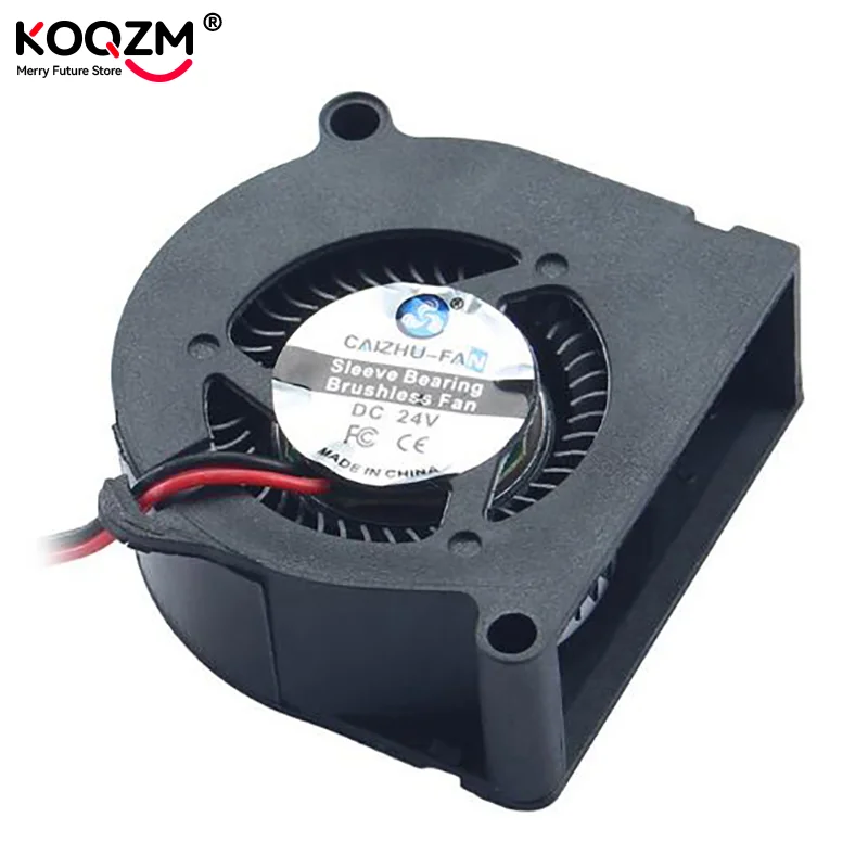 5020 Brushless Cooling Turbo Fan DC 24V Sleeve Bearing For 3D Printing Projector Turbine Blower Mute Side Large Air Outlet