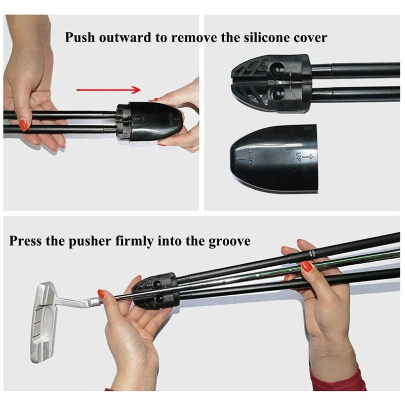 Caiton Golf Patented Putter Trainer - Durable and Adjustable Aluminum Alloy Aid - Improve Your Putting Stroke and Posture