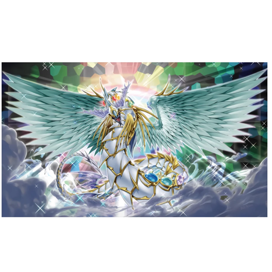 

Yugioh Ultimate Crystal Rainbow Dragon Overdrive Play Mat Yu-Gi-Oh! TCG OCG Trading Card Games Mat Duel Plate Rubber Card Mat