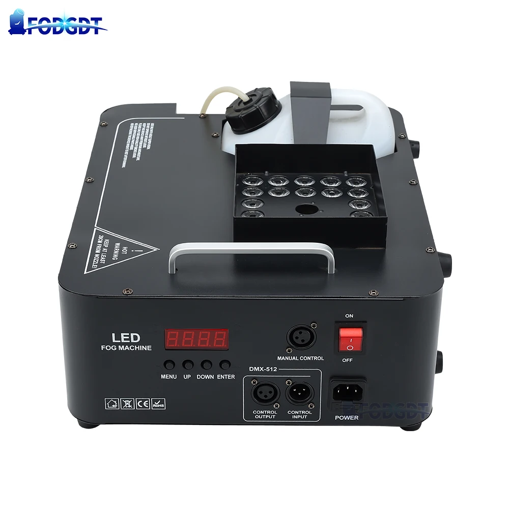 

From EU 1500W LED RGB Smoke Machine Stage Special Fog Equipemnt With DMX Control Show Vertical Fogger for DJ DISCO Wedding Party