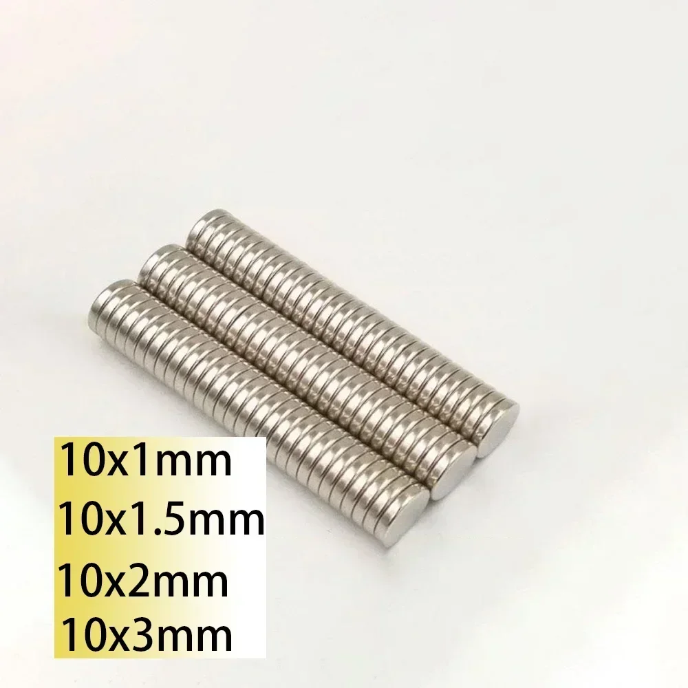 

N35 10x1 10x1.5 10x2 10x3 Magnet Strong Disc NdFeB Round Neodymium Small Round Strong Powerful Magnets Search Magnetic Powerful