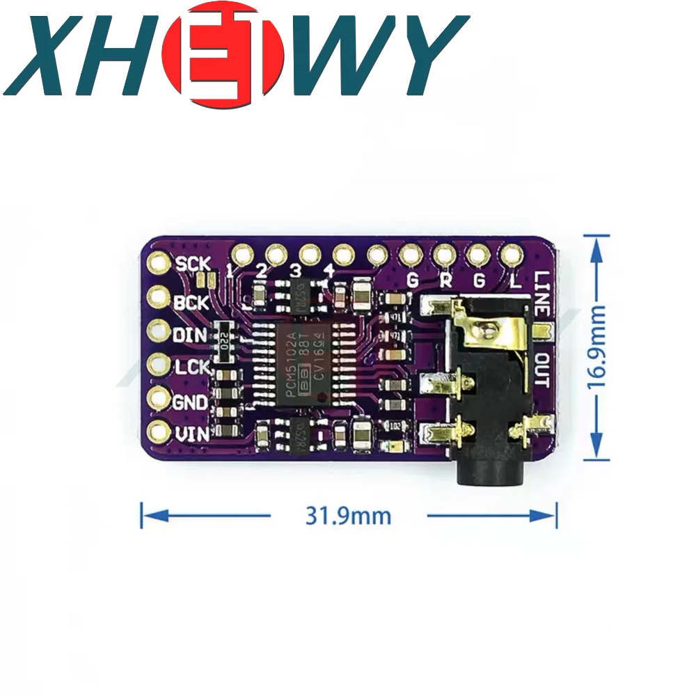 Interface I 2S Pcm5102a Dac Decoder CJMCU-5102 I 2S Speler Module Voor Raspberry Pi Phat Formaat Board Digitaal Pcm5102 Audio Board