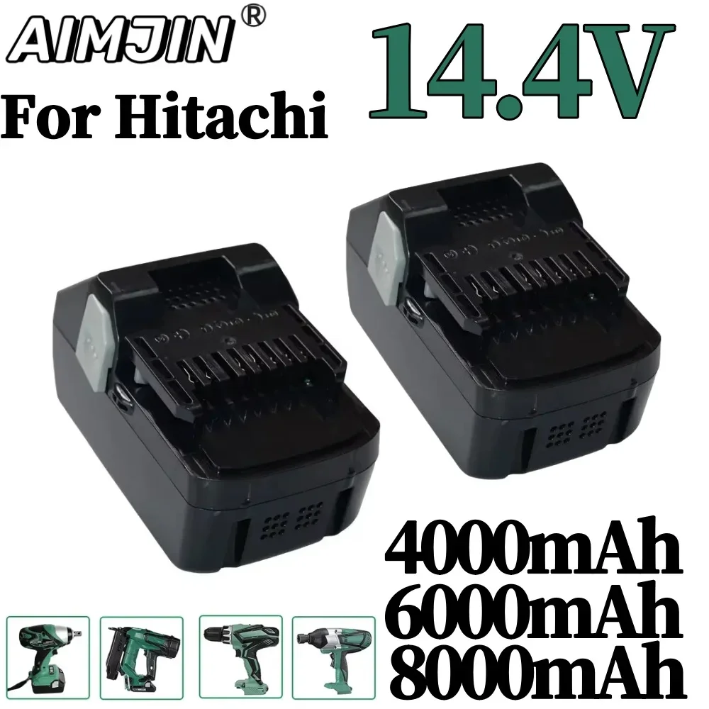 

Rechargeable Battery For Hitachi 14.4v 4.0Ah/6.0Ah/8.0Ah Replacement BSL1430 CJ14DSL BSL1440 CR14DSL BSL1415 Tool Battery