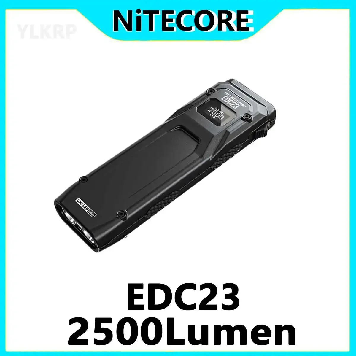 NITECORE EDC23 Ultra Slim EDC Flashight 2500 Lumens USB-C Rechargeable Pocket Small Tactical Troch Light Built-in Li-ion Battery