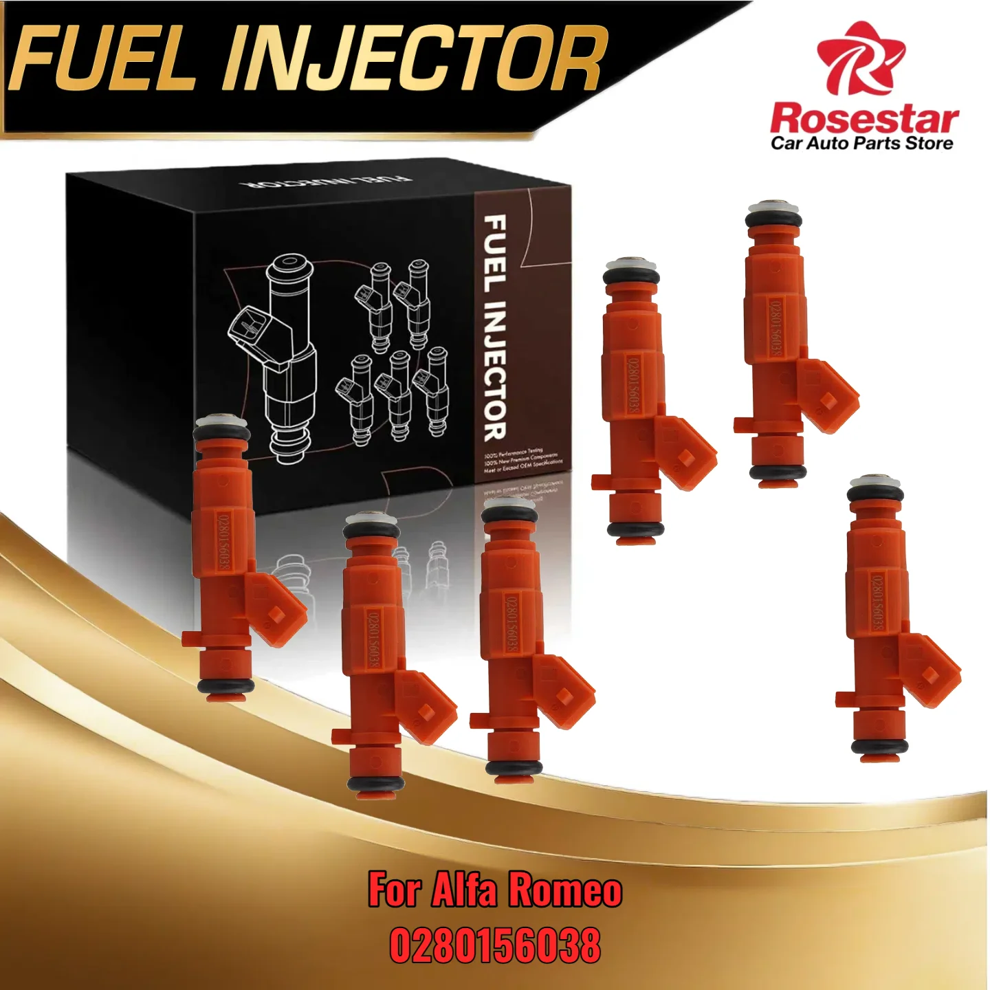 

Комплект топливных форсунок из 6 шт. для Alfa Romeo 159 Brera 28L 32L V6 0280156038