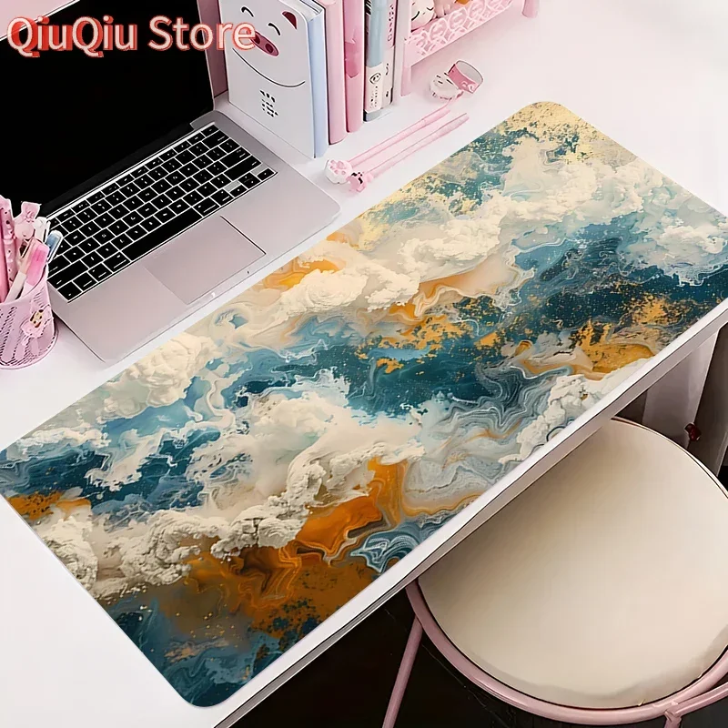 

Mousepad PC Gaming Accessories Computer Cabinet Extended Mat Non-Slip Mouse Pad Anime Keyboard Pad Office Strata Liquid Desk Mat