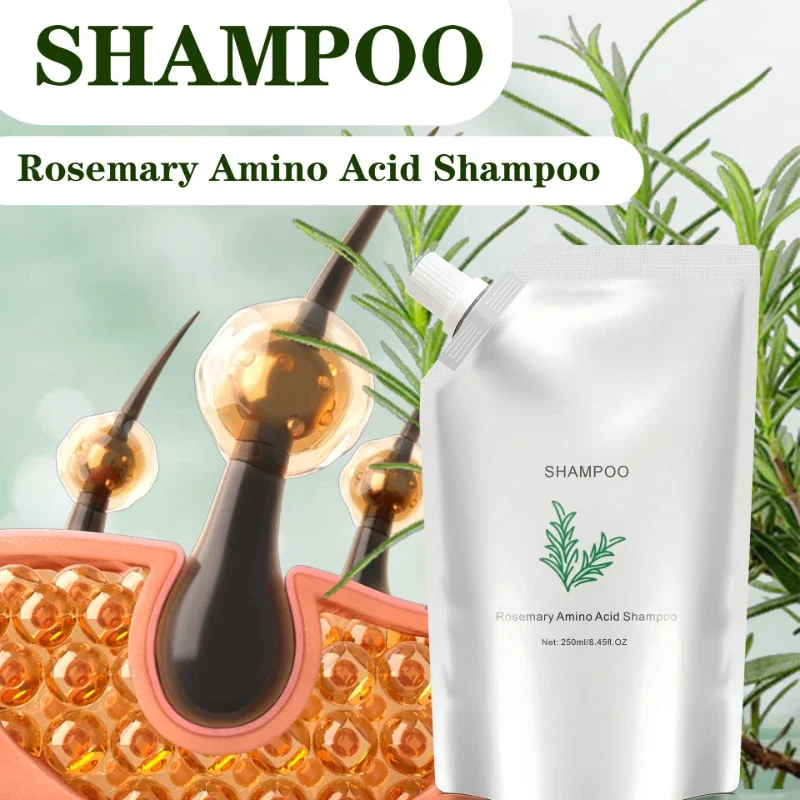 

Шампунь с аминокислотами розмарина, 250 мл, нежное очищение для ухода за кожей головы, питательный уход за поврежденными волосами, улучшение сухих вьющихся волос