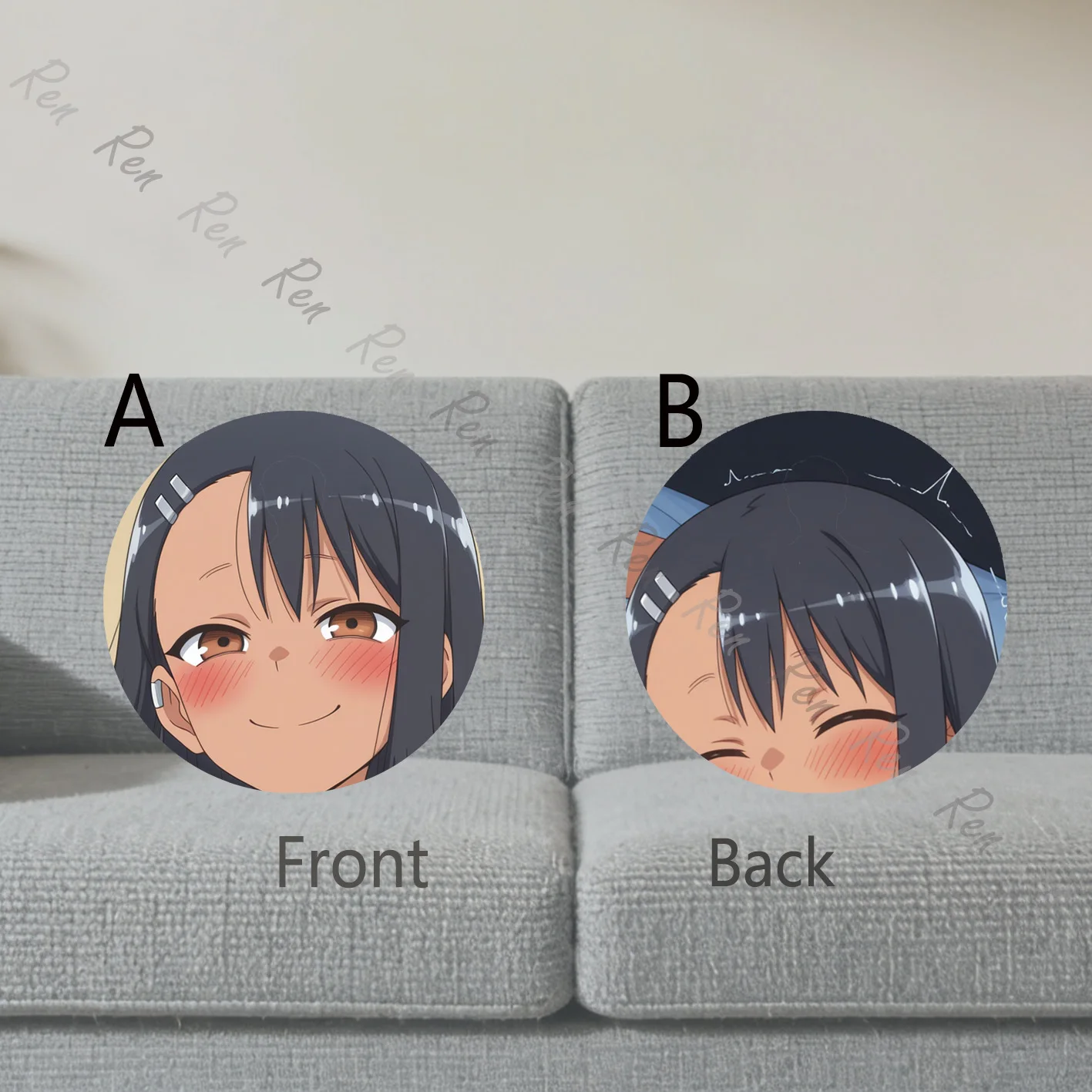 Dakimakura Anime Hayase Nagatoro Pillow Cover Sofa Cushion Double-side Print Throw Pillow Case 40X60cm