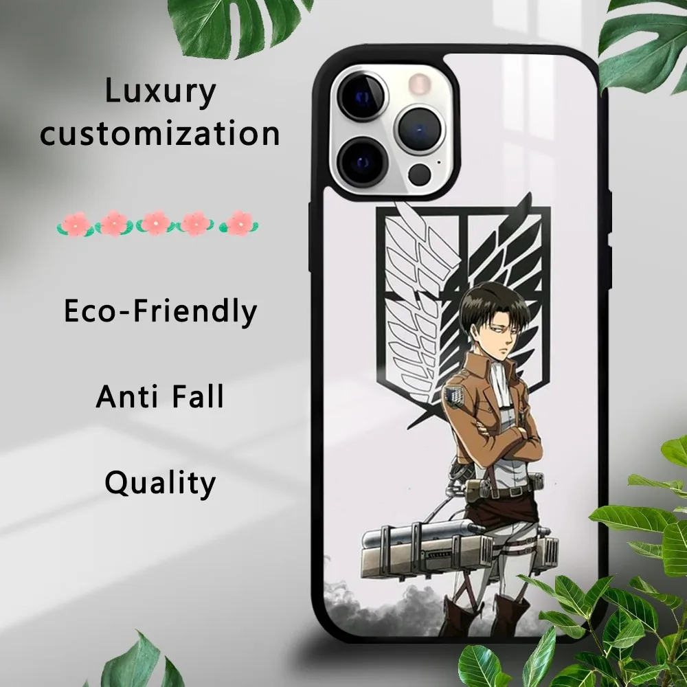 Anime A-Attack ON T-TitanS Phone Case For iPhone 15 14 13 12 11 Pro Xs Max Mini XR X 7 8 Plus Luxurious Mirror Hard Funda