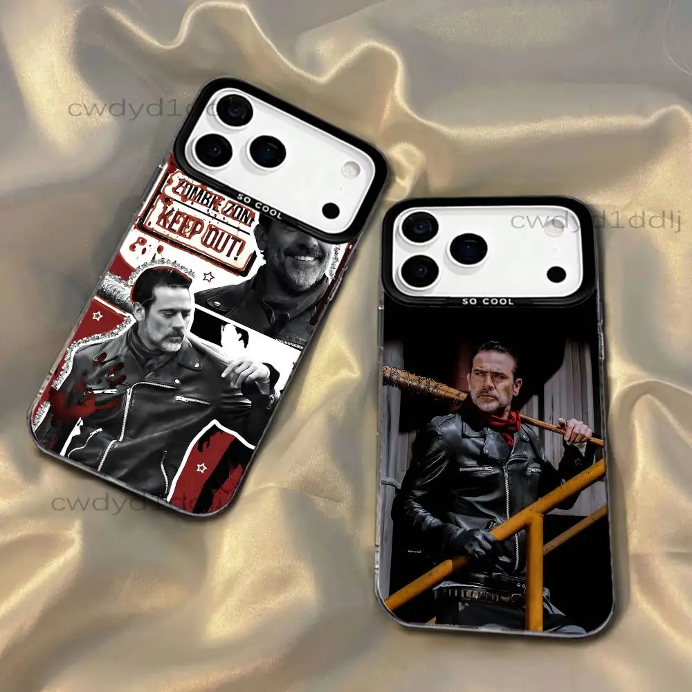 

N-Negan Smith The W-Walking Dead Phone Case For iPhone 17,16,15,14,13,12,X,8,Pro,Max,Plus,SE4,Air,Mini HD Black IMD Matte