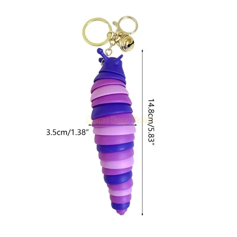 X90D Pingente Bolsa Animal Cartoon com Caterpillars Keychain Presente