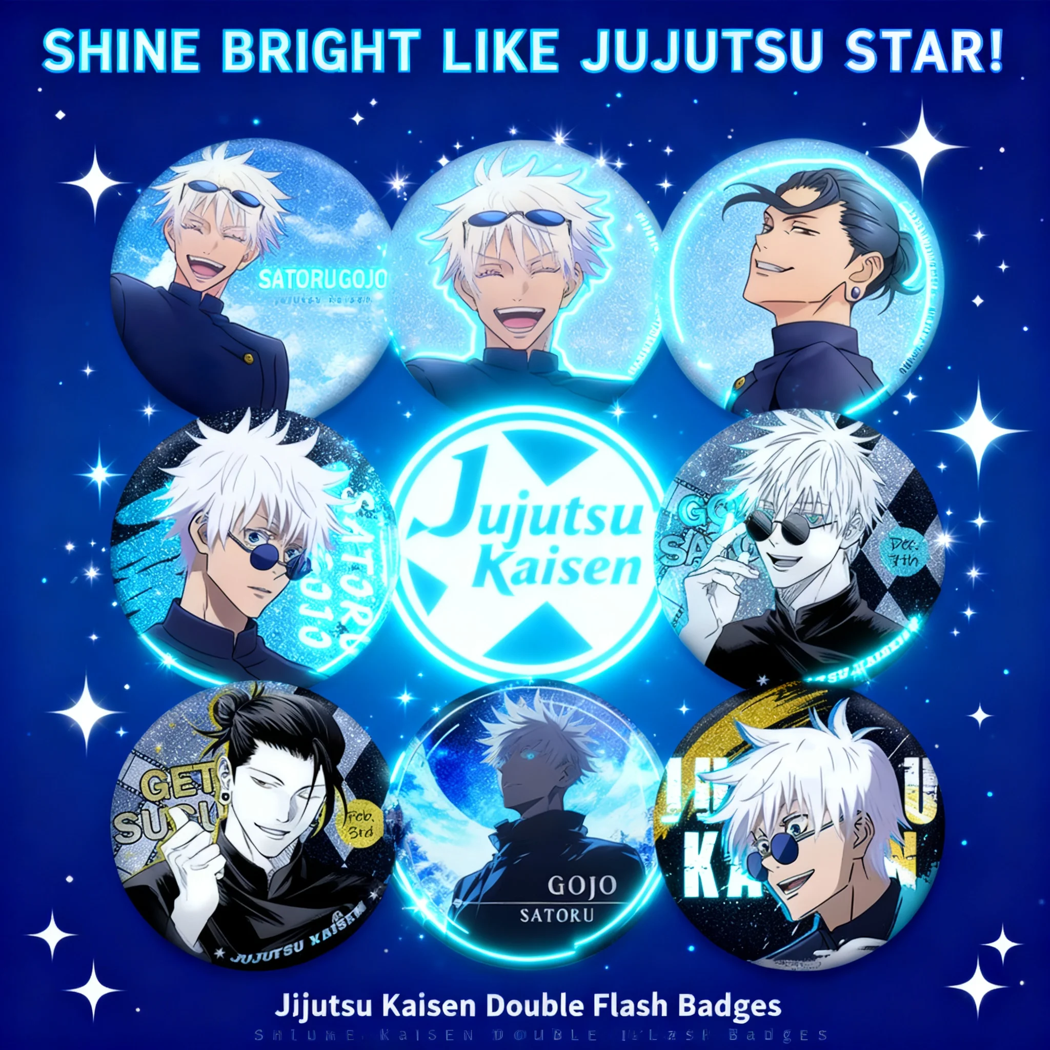 

Jujutsu Kaisen Anime Enamel Pin Badge 75mm 58mm Double Sided Pet Tin Badge Full Character Set 49 60 Anime Merchandise