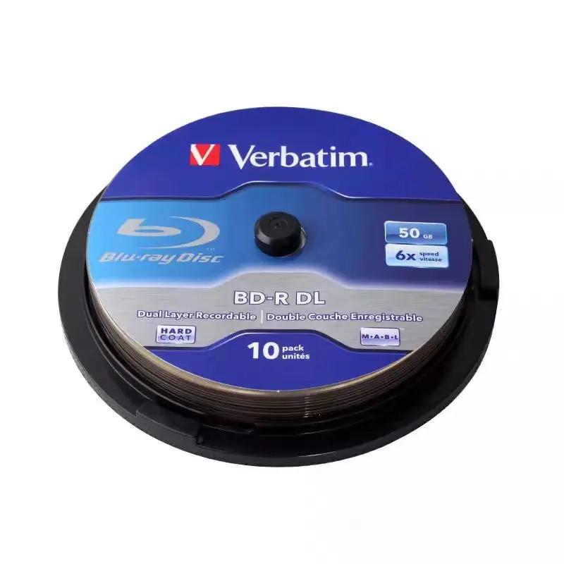 

Verbatim BD-R DL 50 ГБ, 6 скоростей, записываемый диск Blue Ray, BDR, пустые милые диски, 10 шт.