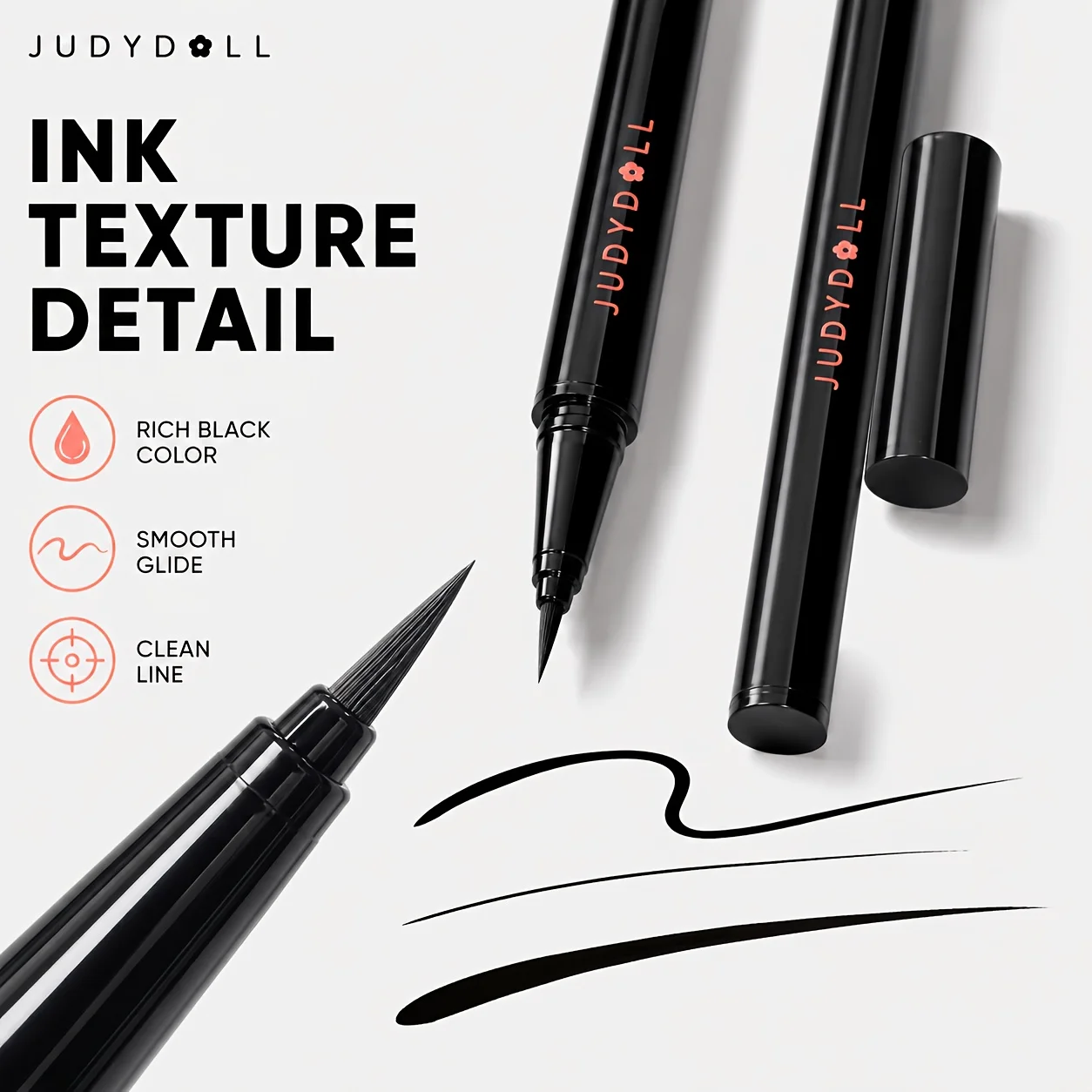 JUDYDOLL INK GLIDER LONGLASTING LIQUID EYELINER INTENSE BLACK Precise Smooth Glide Rich Black Shade Long Lasting Waterproof Dail view 6