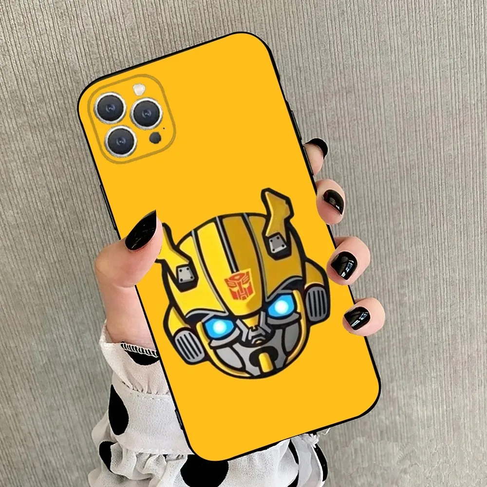 B-Bumblebees Car   Phone Case For iPhone 15,14,13,12,11,Plus,Pro Max,XS,X,XR,SE,Mini,8,7 Soft Silicone Black Cover image 3
