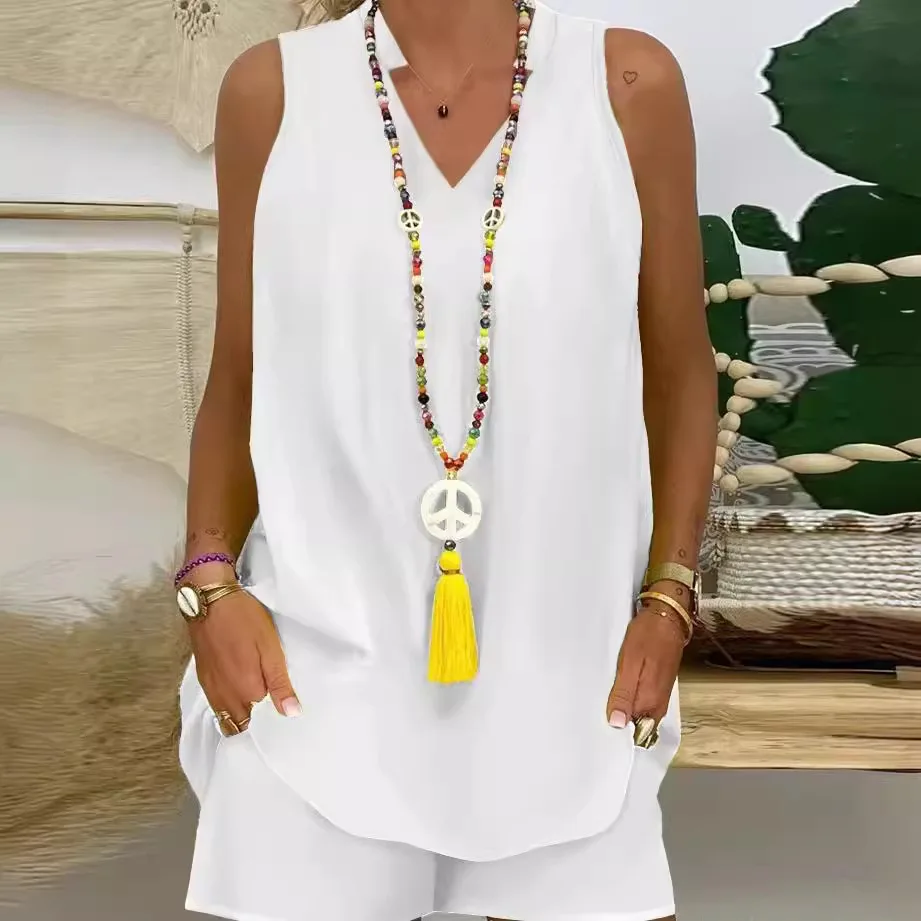 Однотонный топ без рукавов, свободная одежда, новый женский жилет, однотонный воротник-стойка, повседневный топ без рукавов