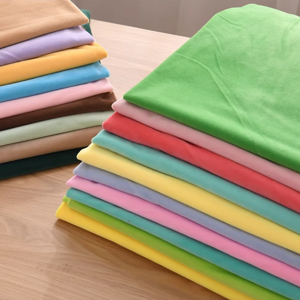 160cm Wide Fluff Length 1mm Crystal Super Soft Short Plush Fabric Doll Pillow Cover Blanket Pet Nest Bedding DIY Clothing Fabric