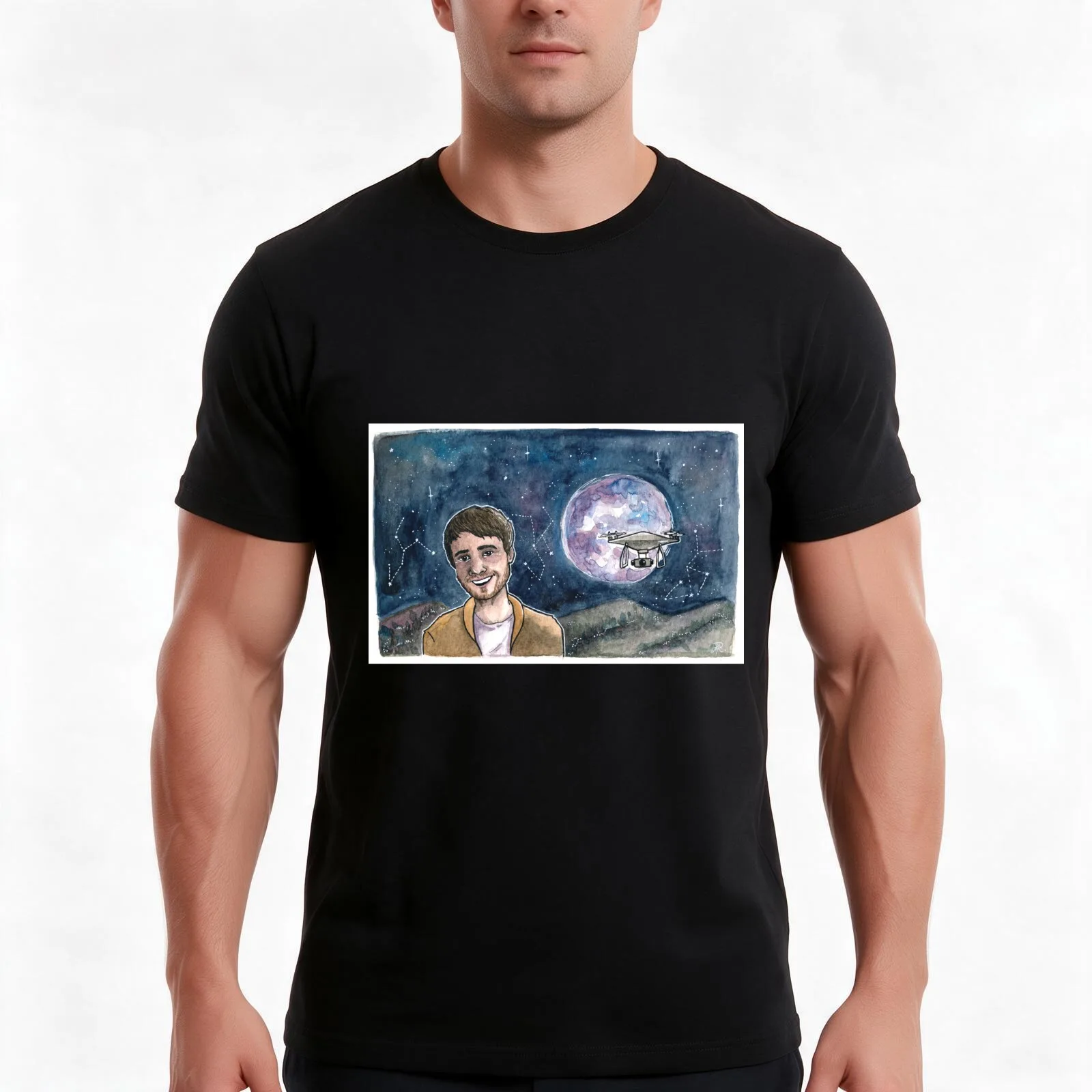 Amixem T-Shirt, Summer Casual Cotton Tee, Oversized Streetwear Tops, Vintage Graphic Print, Loose Fit Short Sleeve, 100% Cotton