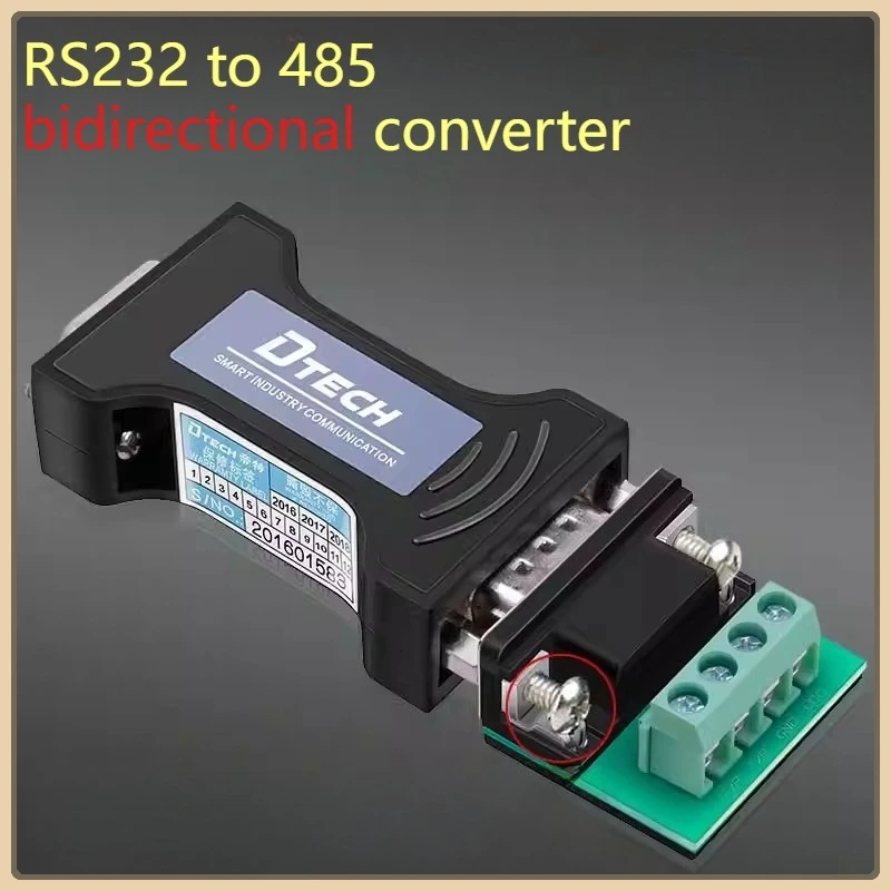 1PCS Industrial RS232 to RS485 Converter Passive Bidirectional Serial Port Adapter Protocol Converter